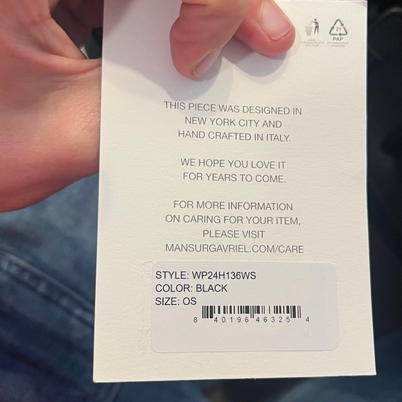 Mansur Gavriel Lillium Drawstring Black Bucket shoulder Bag - Picture 4 of 8